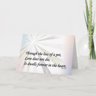 Huisdier sympathie herdenkingskaart kaart