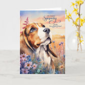 Huisdier Sympathy Beagle Dog Wildflower Meadow Kaart (Gele Bloem)