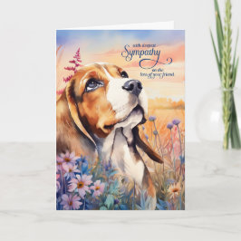 Huisdier Sympathy Beagle Dog Wildflower Meadow Kaart