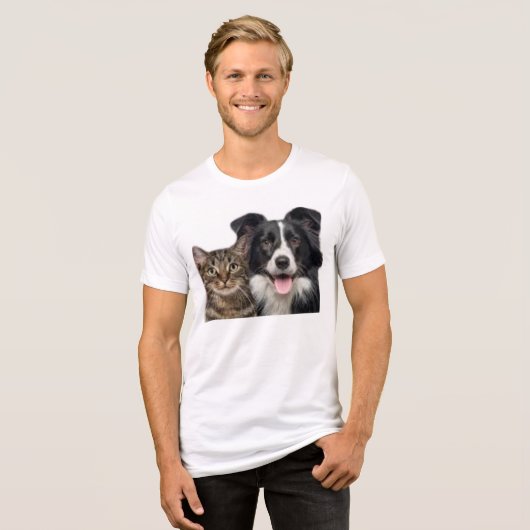 huisdier Tri-Blend shirt (Voorkant volledig)