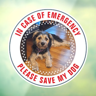 Huisdier Veiligheids Alarm Aangepaste Honden Foto  Raamsticker