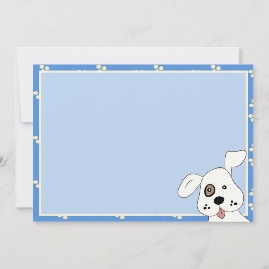 Huisdier Verjaardagsfeest Uitnodiging (Achterkant)