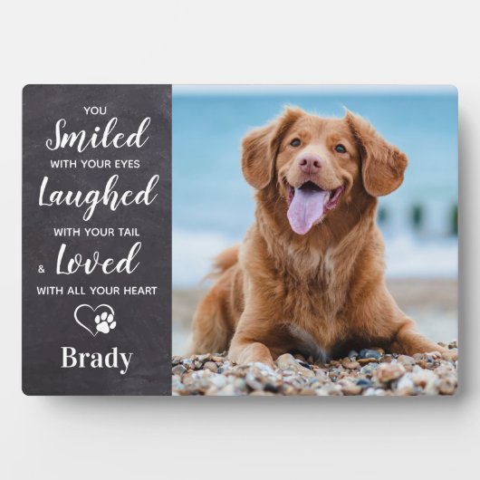 Huisdier verlies cadeau gepersonaliseerde foto hui fotoplaat (voorkant)