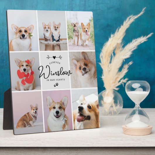 Huisdier Verlies Cadeau Hond Herdenking 8-Foto Aan Fotoplaat (Zijkant)