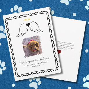 Huisdier Verlies Condoleance Hond Engelenvleugels Kaart