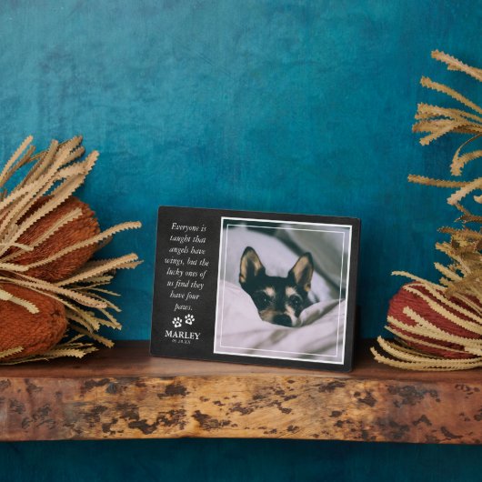 Huisdier verlies huisdier herinnering Zoete Tribut Fotoplaat (Zijkant)