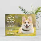 Huisdier verlies moderne foto gepersonaliseerde ho bedankkaart (Staand voorkant)