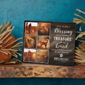 Huisdier Verlies Rustieke Herdenking Foto Collage  Fotoplaat (Zijkant)