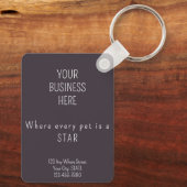 Huisdier verzorgen ballon hond merch bedrijf sleutelhanger (Achterkant)