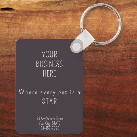 Huisdier verzorgen ballon hond merch bedrijf sleutelhanger (Achterkant)