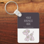 Huisdier verzorgen ballon hond merch bedrijf sleutelhanger (Voorkant)