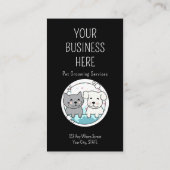 Huisdier verzorgen ballon hond roze loyaliteit visitekaartje (Achterkant)