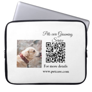 Huisdier verzorging verzorgingsdienst Q R code naa Laptop Sleeve