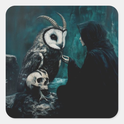 huisdier vierkante sticker (Voorkant)