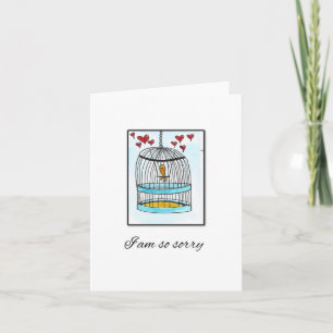 Huisdier Vogel, Pet Sympathy Card Kaart