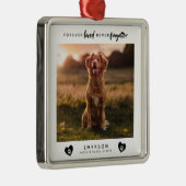 Huisdier voor altijd geliefd nooit vergeten fotobl metalen ornament (Rechts)