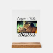 Huisdier vrienden besties voeg naam toe huisdier f acryl bord (Voorkant)