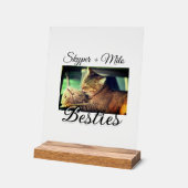 Huisdier vrienden besties voeg naam toe huisdier f acryl bord (Hoek)