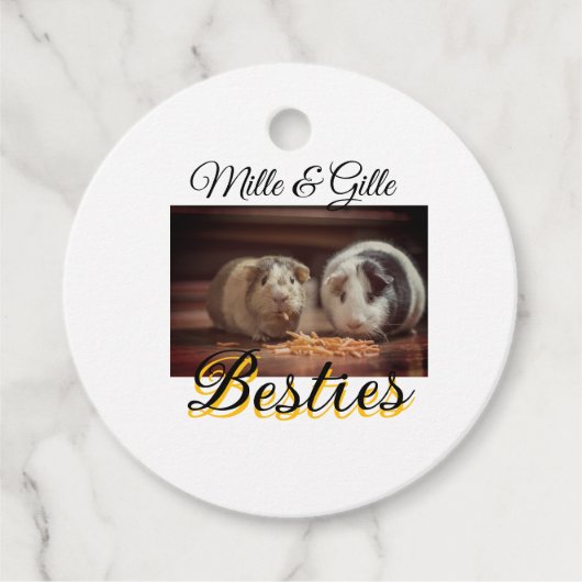 Huisdier vrienden besties voeg naam toe huisdier f bedankjes labels (Voorkant)