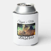 Huisdier vrienden besties voeg naam toe huisdier f blikjeskoeler (Blikje Achterkant)
