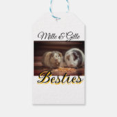 Huisdier vrienden besties voeg naam toe huisdier f cadeaulabel (Achterkant)