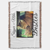 Huisdier vrienden besties voeg naam toe huisdier f deken (Voorkant Verticaal)