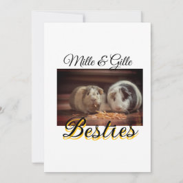 Huisdier vrienden besties voeg naam toe huisdier f feestdagenkaart