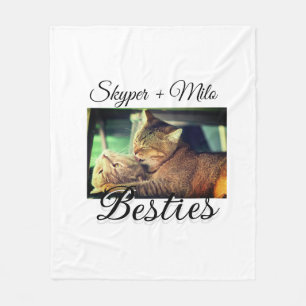 Huisdier vrienden besties voeg naam toe huisdier f fleece deken