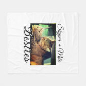 Huisdier vrienden besties voeg naam toe huisdier f fleece deken (Voorkant (Horizontaal))