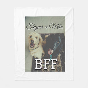 Huisdier vrienden besties voeg naam toe huisdier f fleece deken