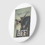 Huisdier vrienden besties voeg naam toe huisdier f grote klok (Hoek)