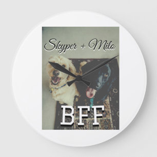 Huisdier vrienden besties voeg naam toe huisdier f grote klok