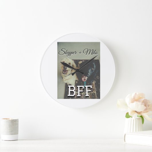 Huisdier vrienden besties voeg naam toe huisdier f grote klok (Huis)