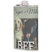 Huisdier vrienden besties voeg naam toe huisdier f heupfles (Links)