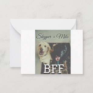 Huisdier vrienden besties voeg naam toe huisdier f notitiekaartje