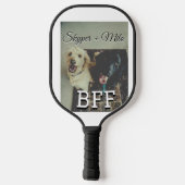 Huisdier vrienden besties voeg naam toe huisdier f pickleball paddle (Achterkant)
