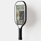 Huisdier vrienden besties voeg naam toe huisdier f pickleball paddle (Links)