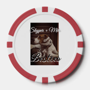 Huisdier vrienden besties voeg naam toe huisdier f poker chips