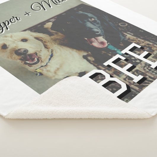 Huisdier vrienden besties voeg naam toe huisdier f sherpa deken (3/4)