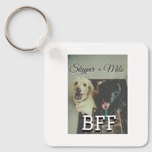 Huisdier vrienden besties voeg naam toe huisdier f sleutelhanger