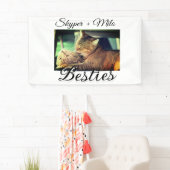 Huisdier vrienden besties voeg naam toe huisdier f spandoek (Insitu)