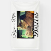 Huisdier vrienden besties voeg naam toe huisdier f spandoek (Verticaal)