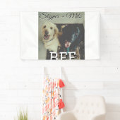 Huisdier vrienden besties voeg naam toe huisdier f spandoek (Insitu)