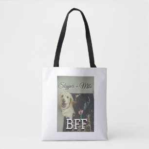 Huisdier vrienden besties voeg naam toe huisdier f tote bag