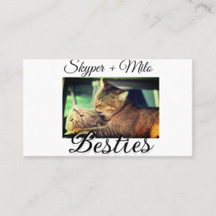 Huisdier vrienden besties voeg naam toe huisdier f visitekaartje