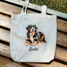Huisdier Waterverf Berner Sennenhond Bruin Persoon