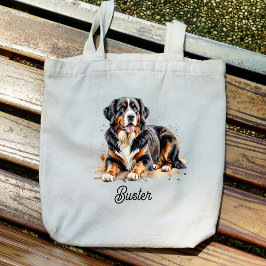 Huisdier Waterverf Berner Sennenhond Bruin Persoon Tote Bag