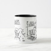 Huisdier winkel hond met boodschappenmandje mok (Midden)