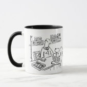 Huisdier winkel hond met boodschappenmandje mok (Links)