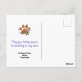 Huisdier Zakelijk Kerst Hond Kat Briefkaart (Achterkant)